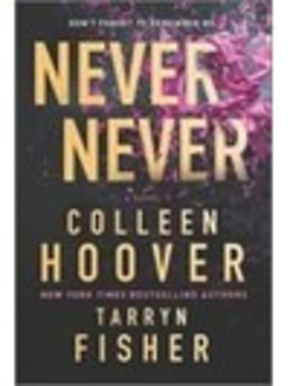 Never Never : A Romantic Suspense Novel of Love and Fate by Colleen Hoover...